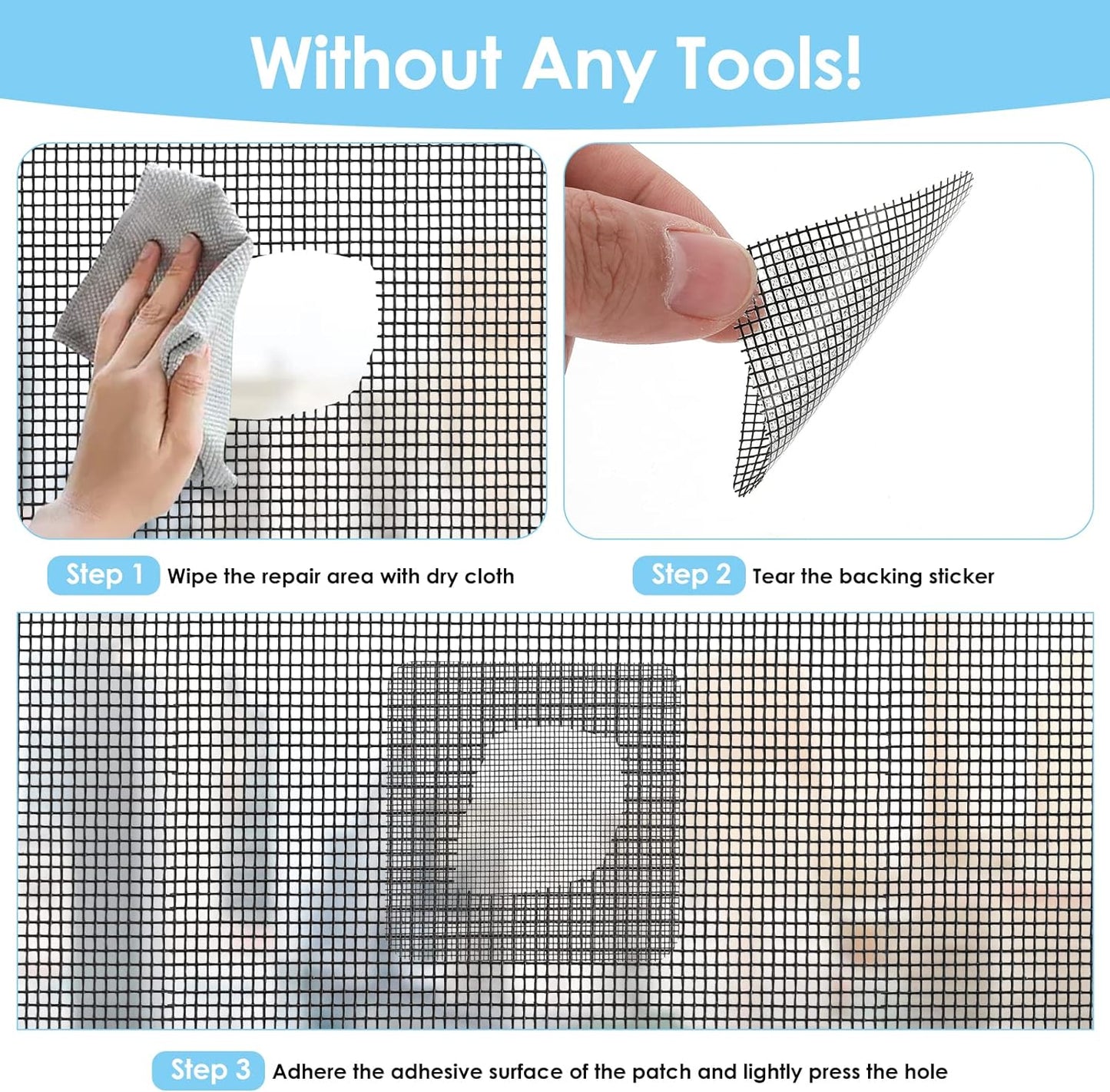 Patch de réparation pour moustiquaire(4pcs)