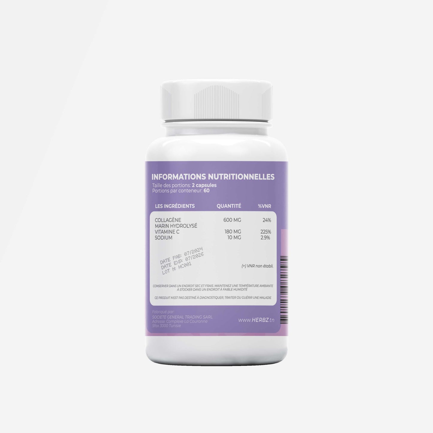 كبسولات الكولاجين البحري (60 كبسولة) COLLAGEN-HZC001